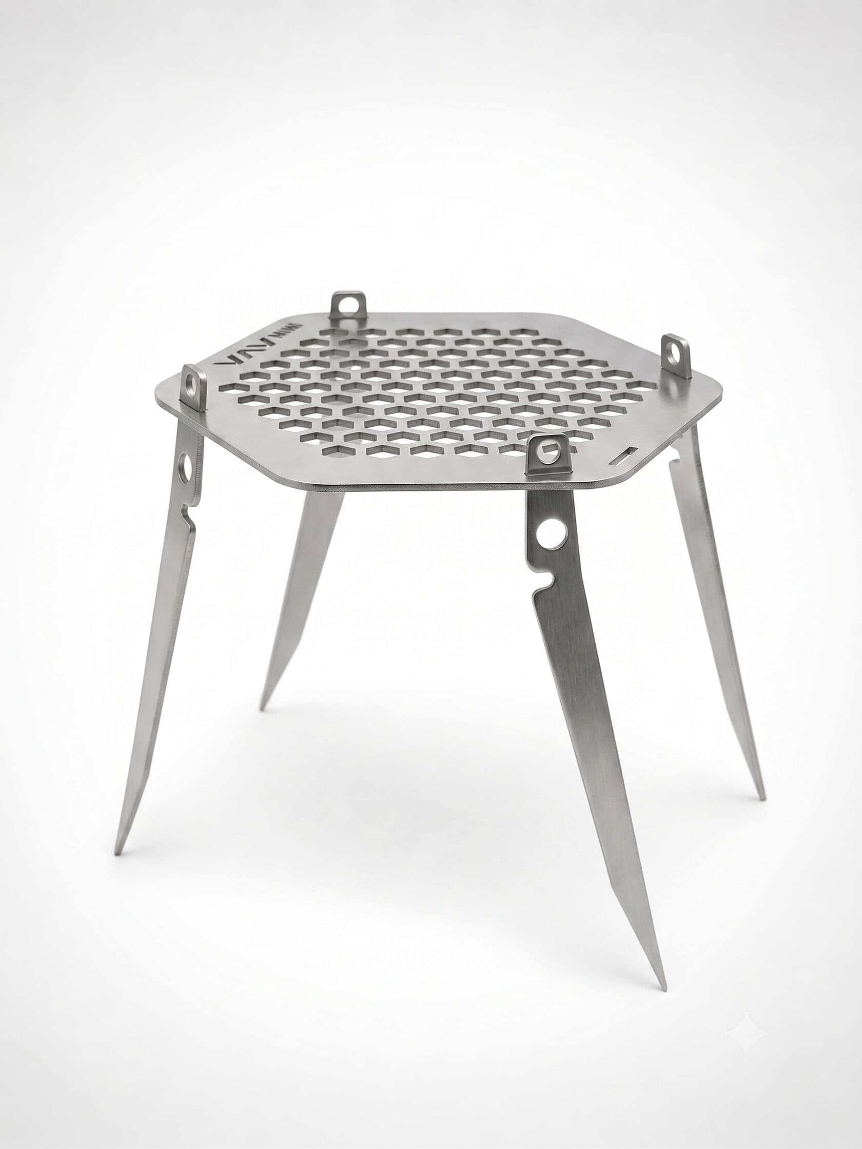 Костровая система VAV MINI INOX из нержавеющей стали (решетка + колышки) — фото 1