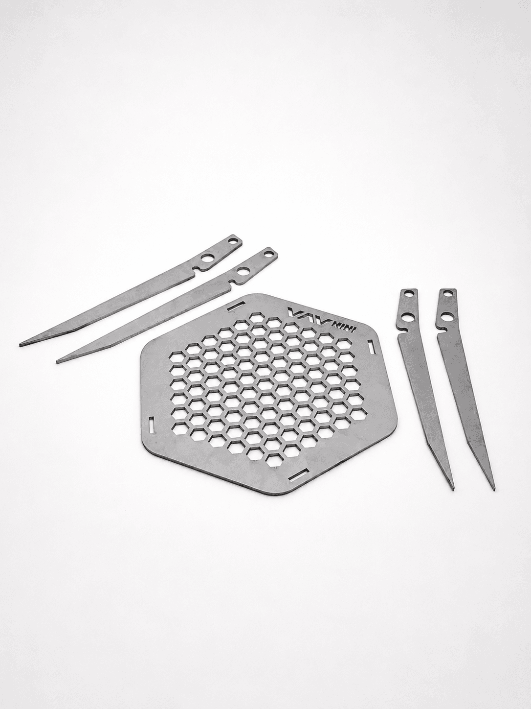 Костровая система VAV MINI INOX из нержавеющей стали (решетка + колышки) — фото 3